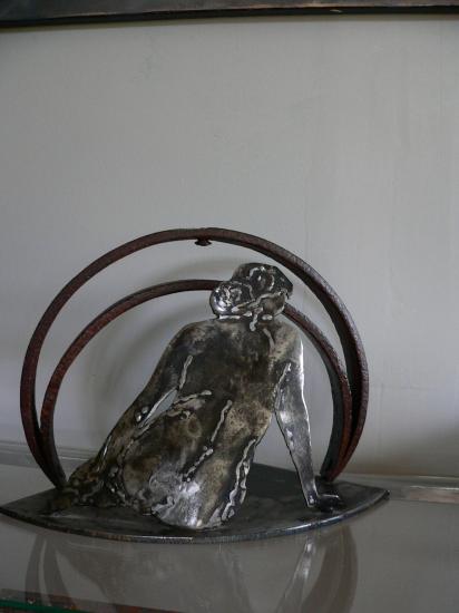paresse sculpture métal