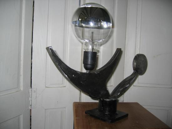 danseur lampe métal